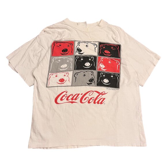 Other - Vintage Coca Cola Polar Bears T-Shirt Multi-Color Large White 1993 Coke Zero